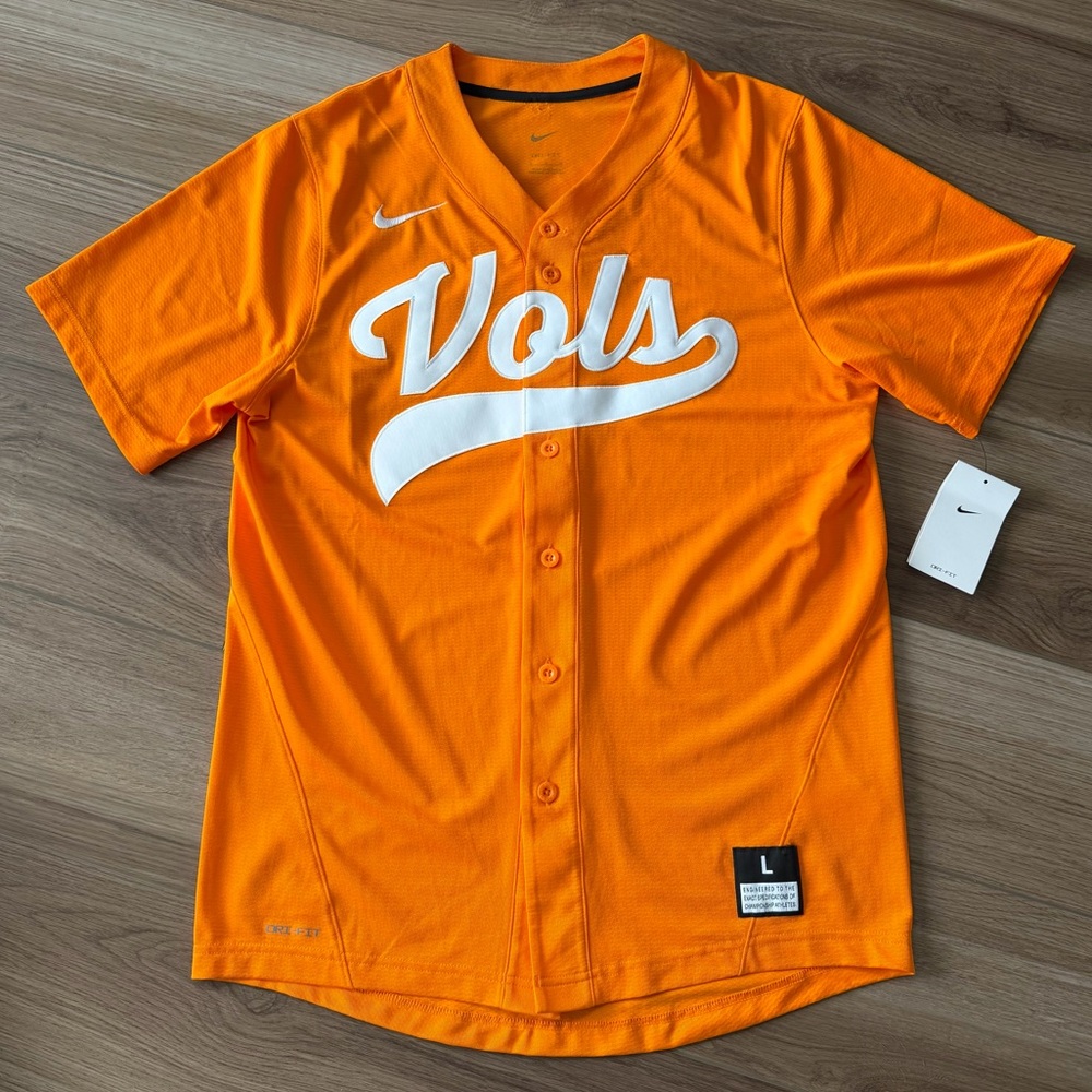 Tennessee Volunteers Vols Orange Nike Baseball Jersey